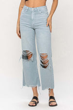 Load image into Gallery viewer, Thunder Rolls Cropped Jeans
