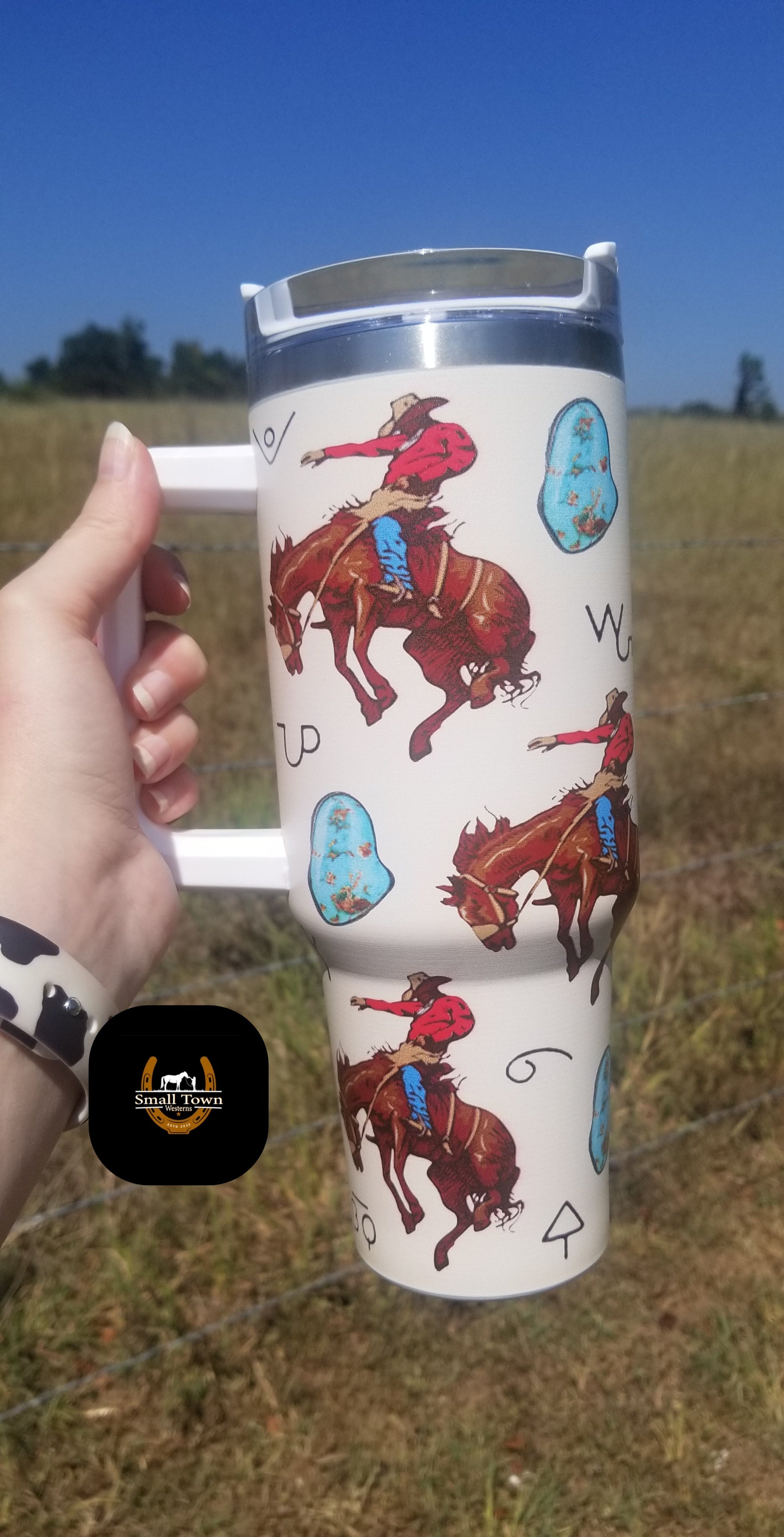 Turquoise Bronc 40oz Tumbler