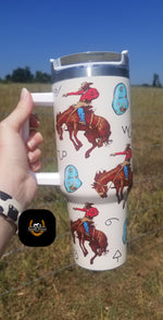 Load image into Gallery viewer, Turquoise Bronc 40oz Tumbler
