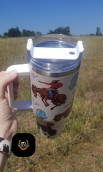 Load image into Gallery viewer, Turquoise Bronc 40oz Tumbler
