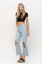 Load image into Gallery viewer, Thunder Rolls Cropped Jeans
