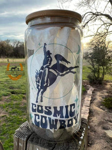 Cosmic Cowboy Glass Cup