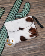 Load image into Gallery viewer, Cowhide Diaper/Wipe Clutches
