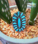 Load image into Gallery viewer, Western Turquoise Stone Ring
